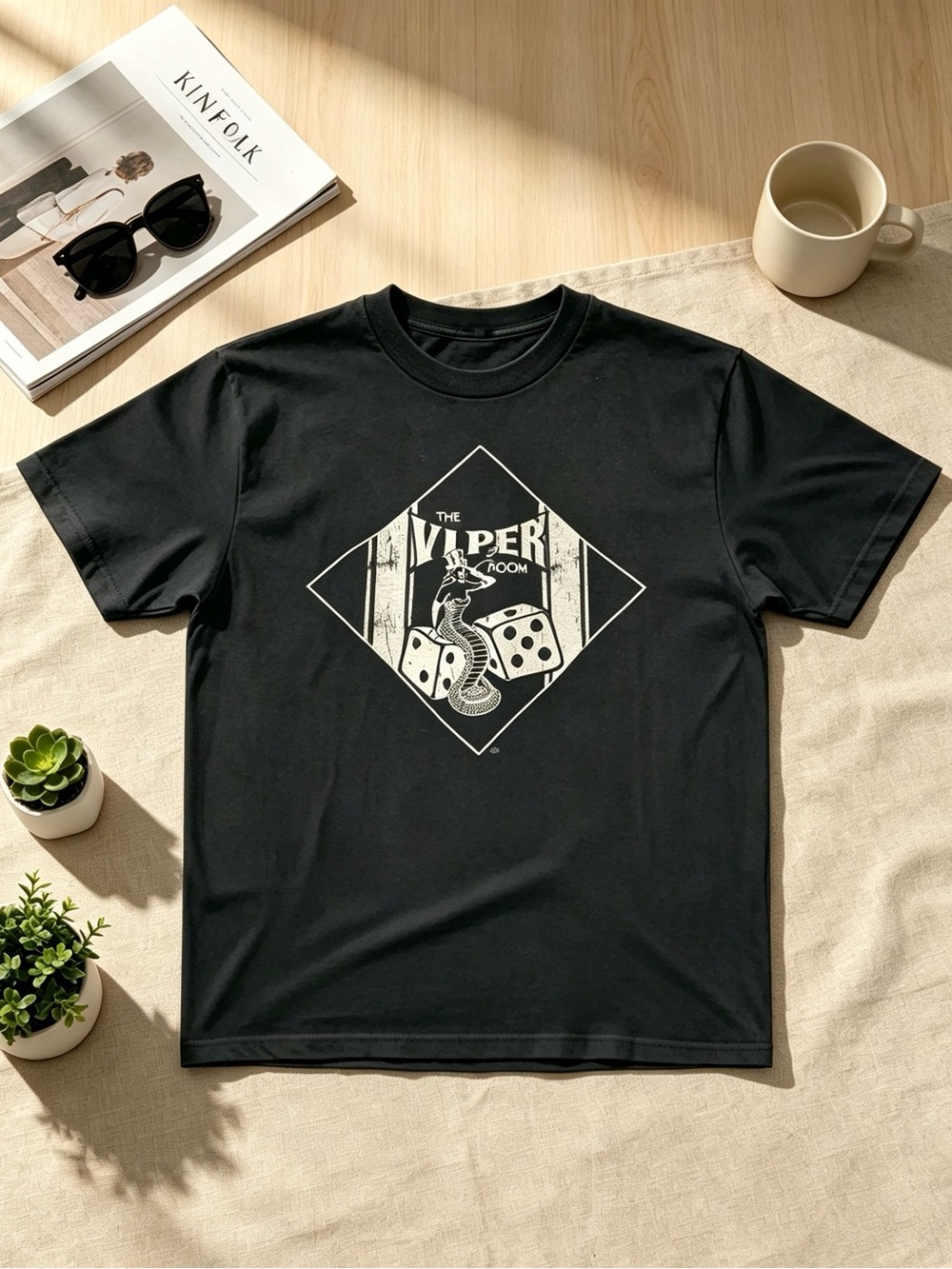 Men's Black Viper Room Graphic Short-Sleeve Tee - Unbranded